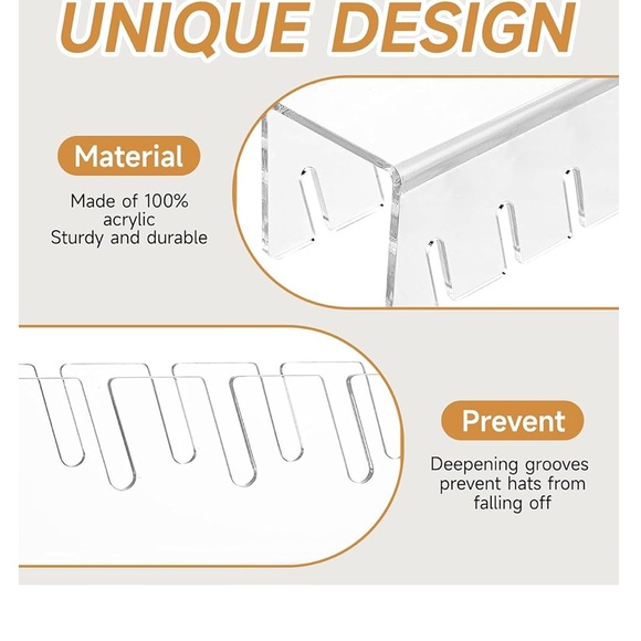 New Hat Stand for Baseball Caps Display and Organizer 2PCS - Picture 3 of 4